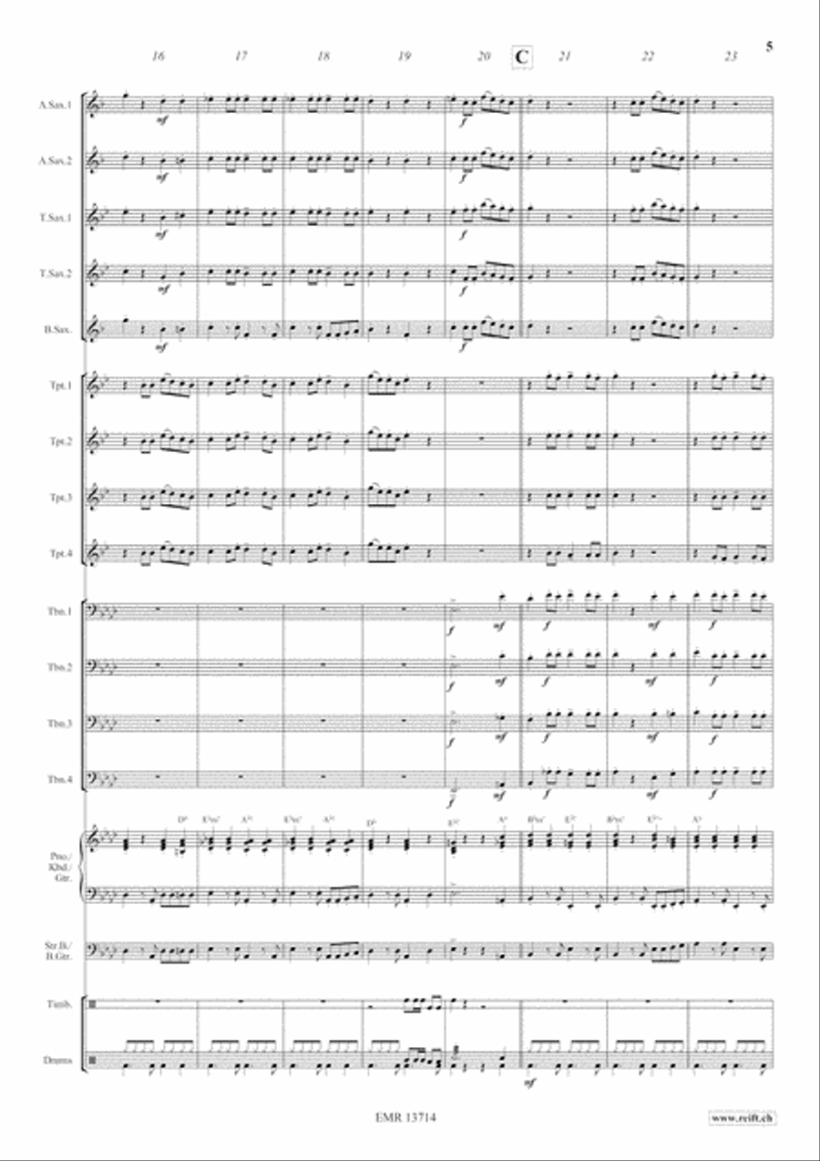 Hibiscus Cha Cha Hibiscus Cha Cha Big Band scores gallery preview page 6