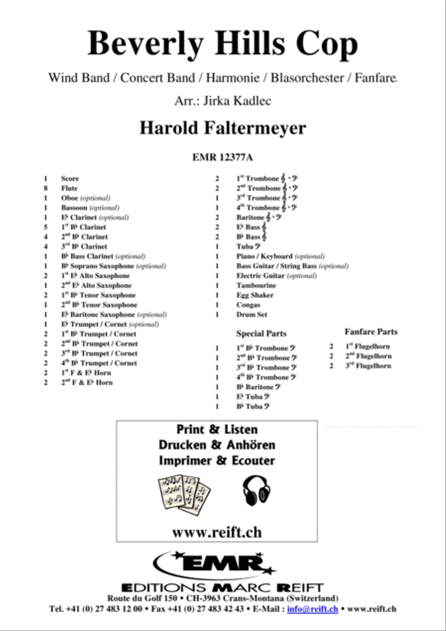 Beverly Hills Cop Concert Band scores gallery preview page 2