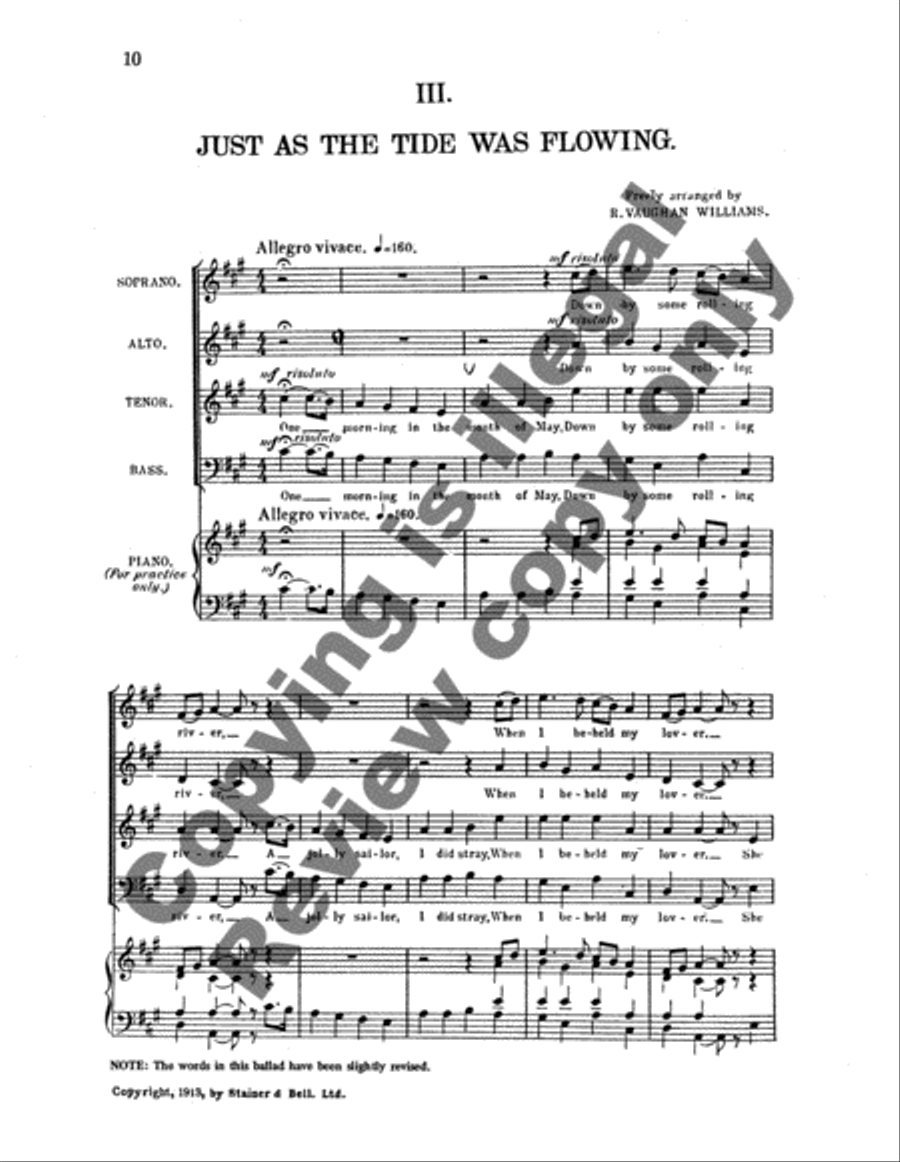 Five English Folk-Songs (Complete) 4-Part scores gallery preview page 8