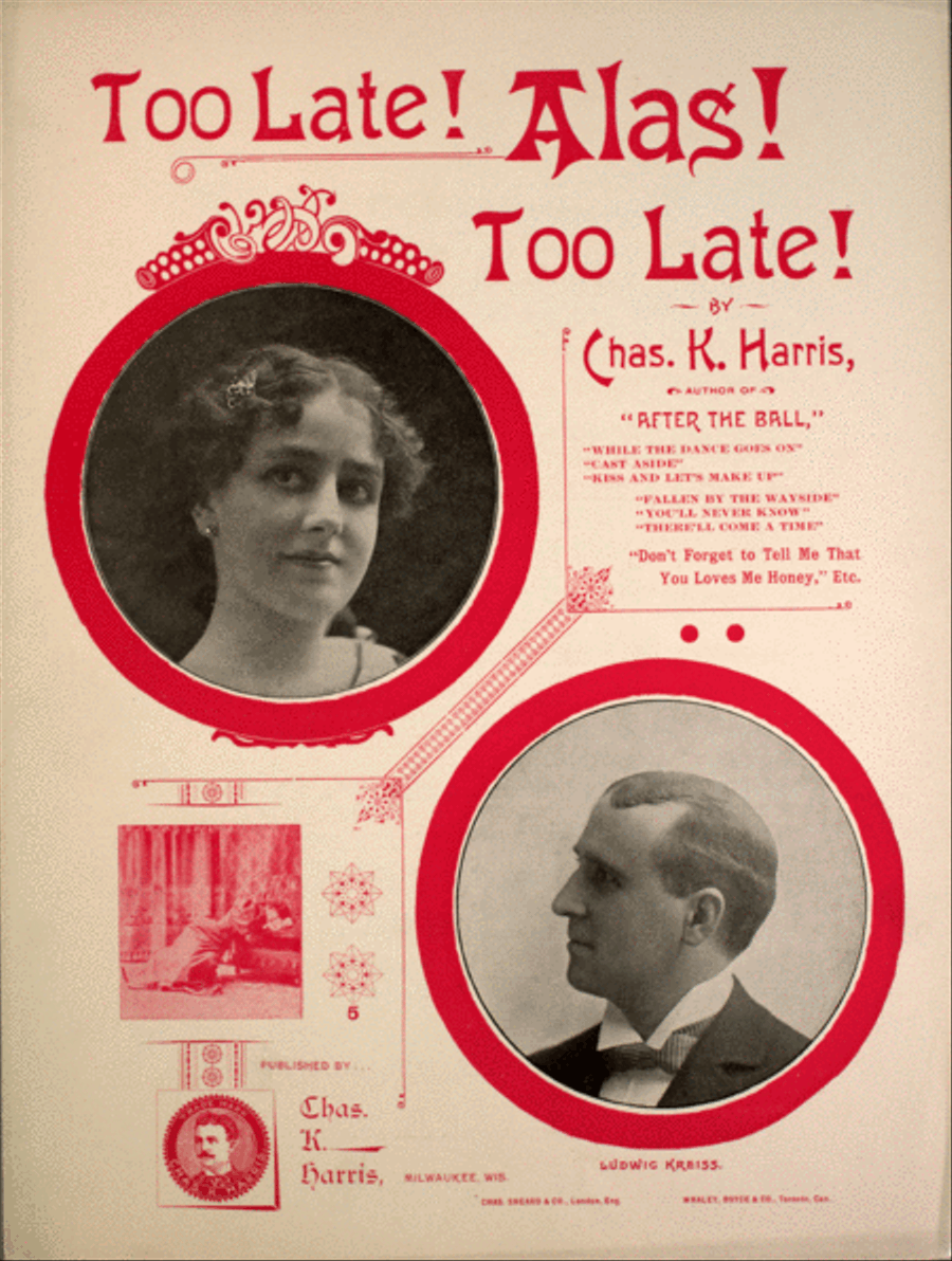 Too Late! Alas! Too Late Voice scores gallery preview page 1