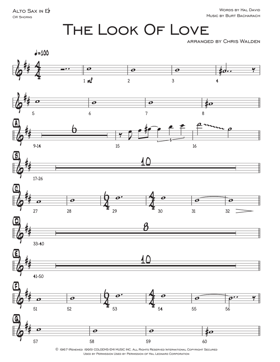 The Look Of Love Jazz Ensemble scores gallery preview page 4