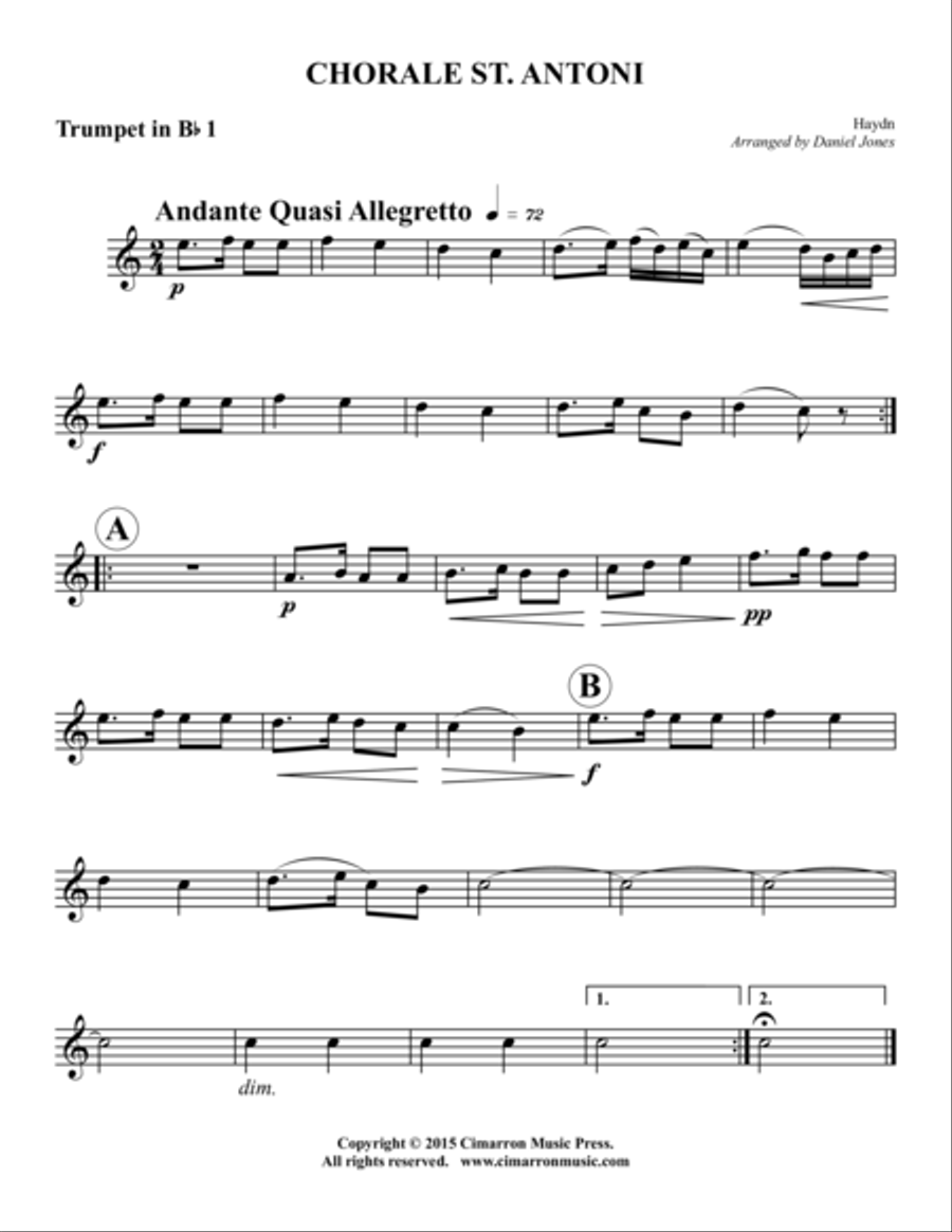 Chorale St. Antoni Chorale St. Antoni Brass Ensemble scores gallery preview page 5