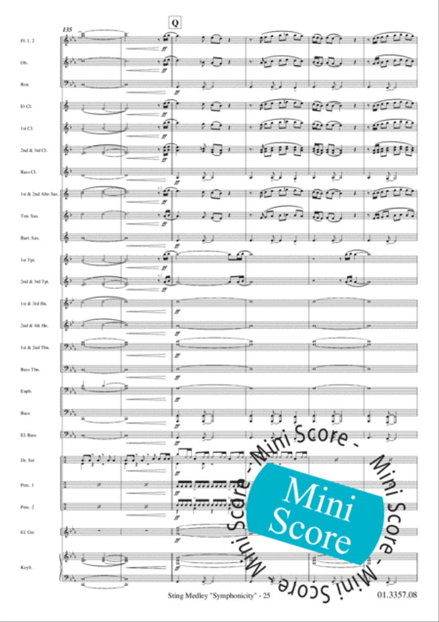 Sting Medley Sting Medley Concert Band scores gallery preview page 29