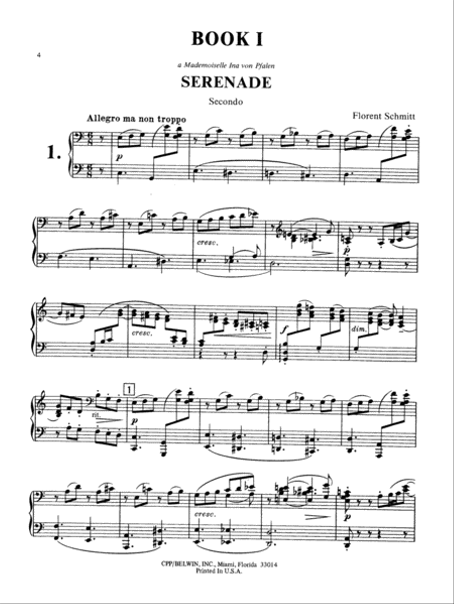 Schmitt: Album of Piano Duets, Volume I Piano Duet scores gallery preview page 1