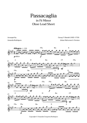 Passacaglia - Easy Oboe Lead Sheet in F#m Minor (Johan Halvorsen's Version)