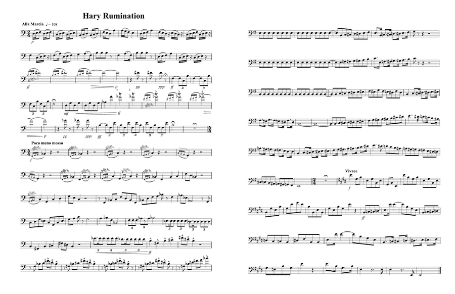 HInterbichler - 11 Orchestral Etudes for Bass Trombone Bass Trombone scores gallery preview page 5