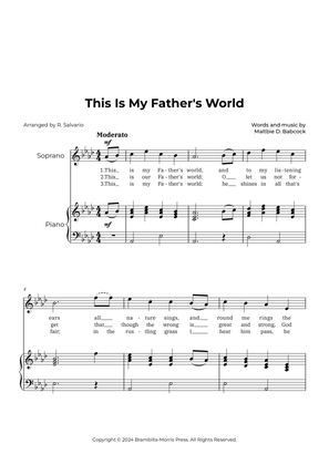 Book cover for This Is My Father's World (Key of A-Flat Major)