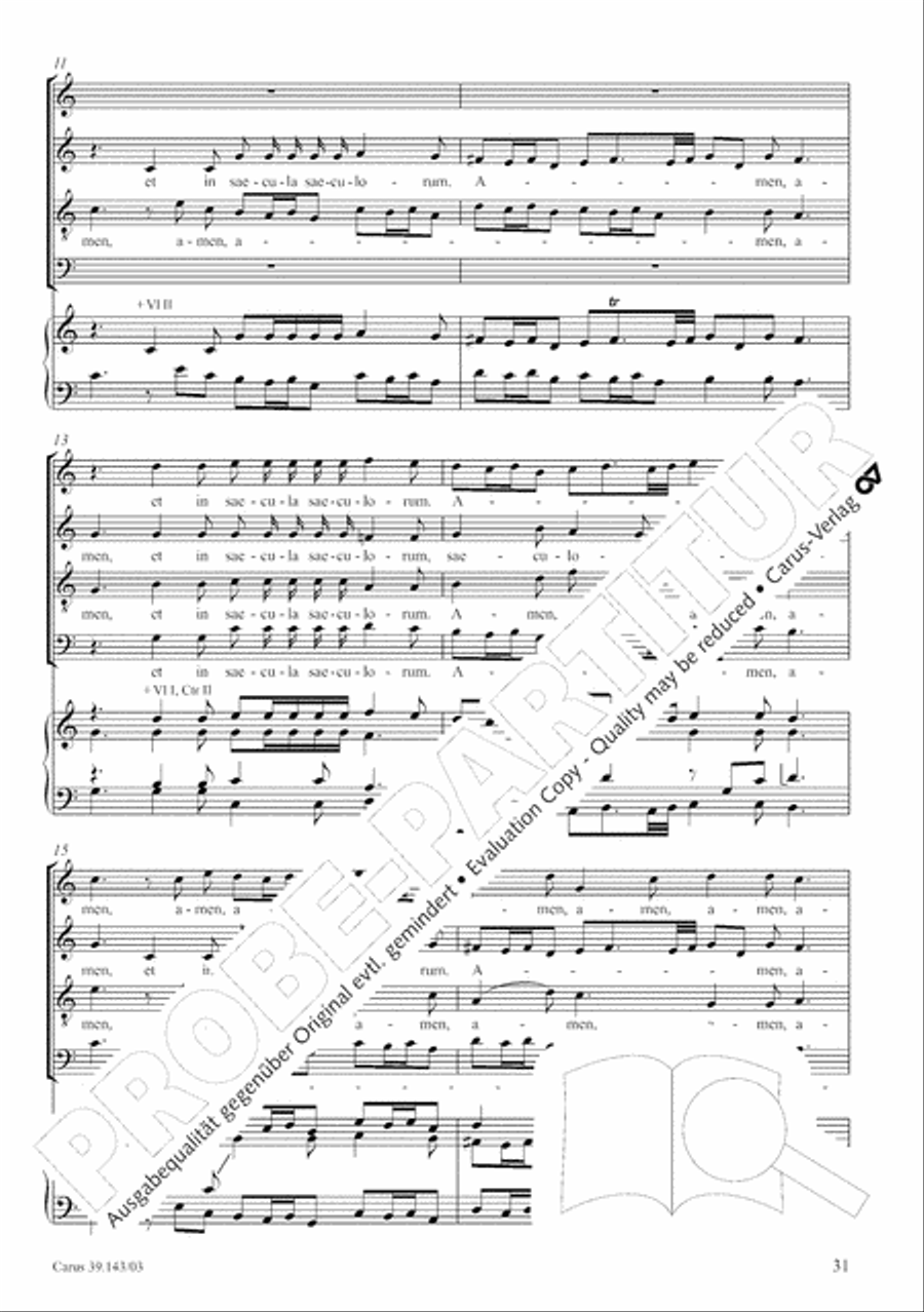 Magnificat in C major 4-Part scores gallery preview page 32