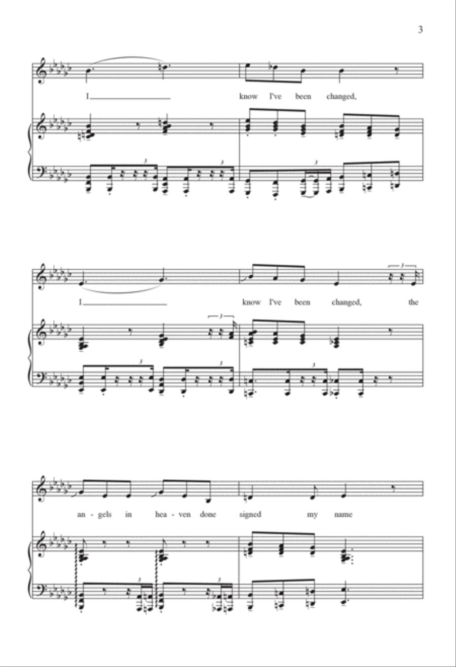I Know I've Been Changed 3-Part scores gallery preview page 3