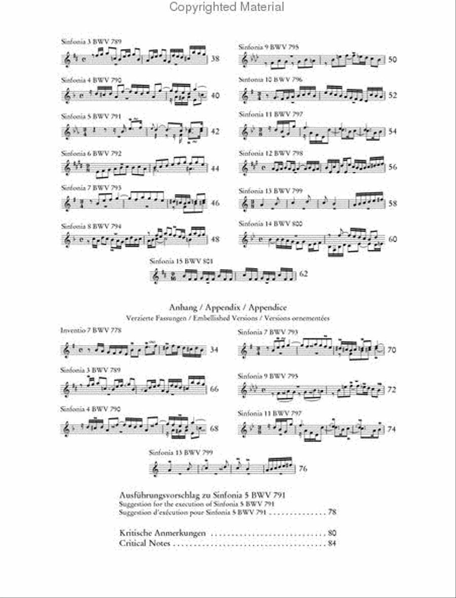 Inventions and Sinfonias: Two- and Three-Part Inventions Chamber Music scores gallery preview page 3