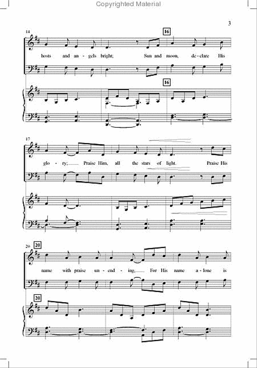 Psalm 148 4-Part scores gallery preview page 3