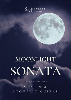 Book cover for Moonlight Sonata for Violin + Acoustic Guitar (duet)