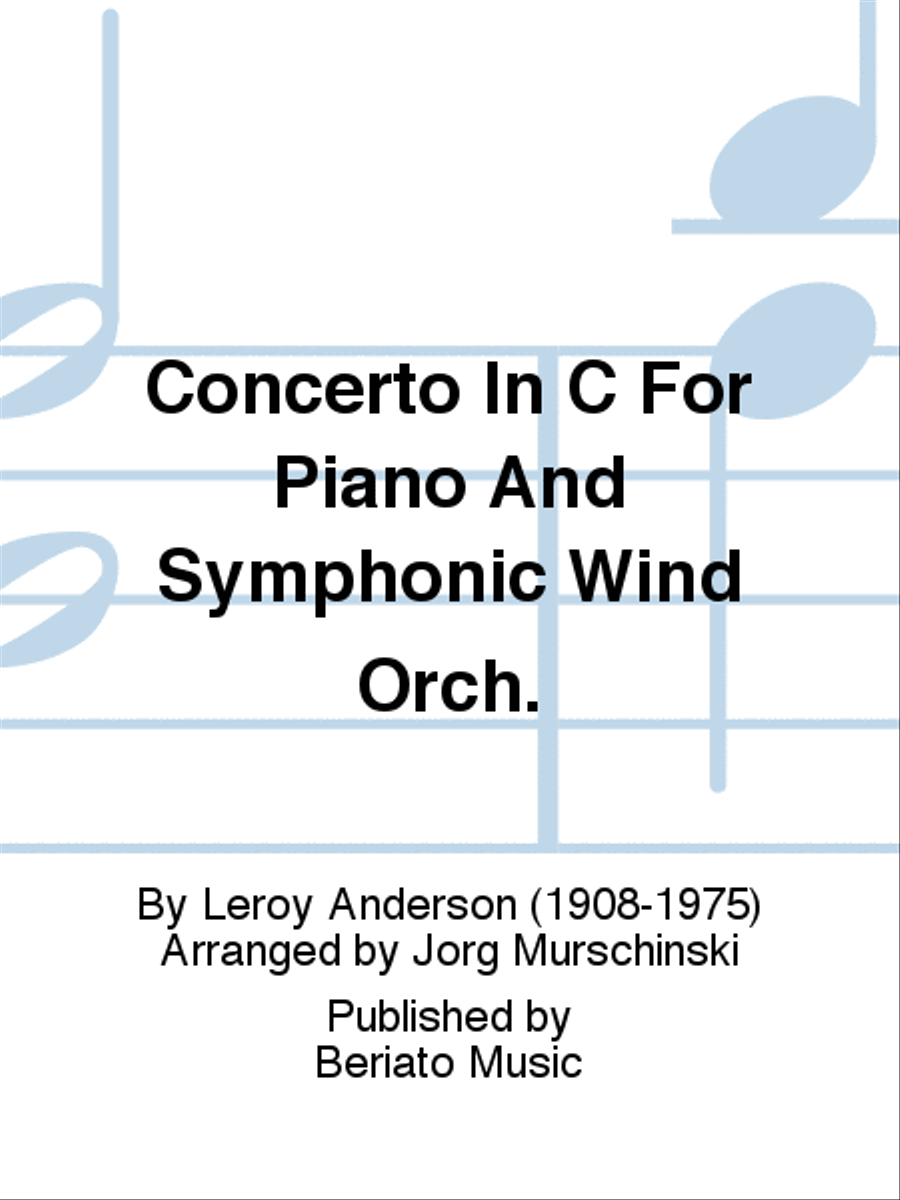 Concerto In C For Piano And Symphonic Wind Orch. Concert Band scores gallery preview page 1
