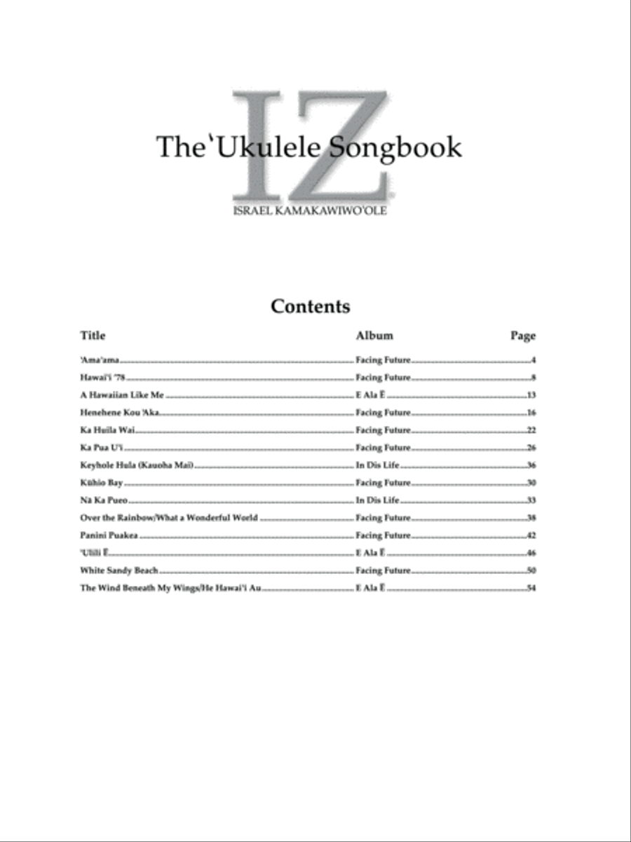 Iz -- The Ukulele Songbook Ukulele scores gallery preview page 2