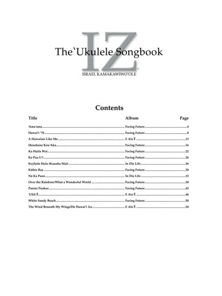 Iz -- The Ukulele Songbook