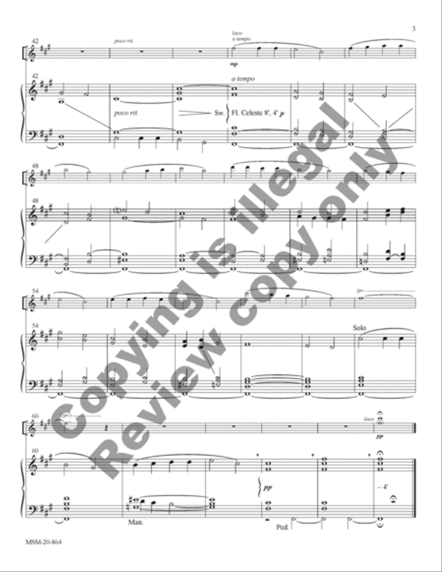 Four Chorale Meditations for Organ and Solo Instrument Four Chorale Meditations for Organ and Solo Instrument Organ scores gallery preview page 8