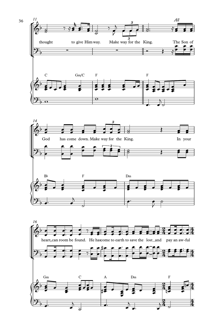 Make Way for the King Make Way for the King 4-Part scores gallery preview page 2