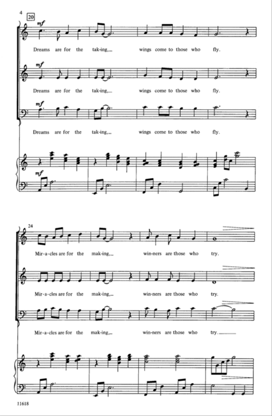 Solitary Snowflake 3-Part scores gallery preview page 4
