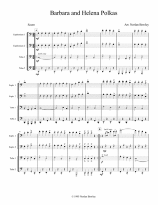 Book cover for Barbara and Helena Polkas - Tuba/Euphonium Quartet