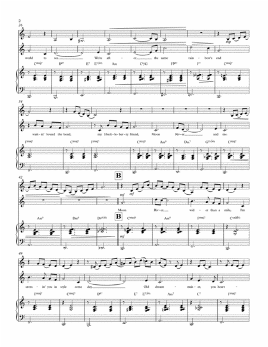 Moon River Alto Saxophone scores gallery preview page 2