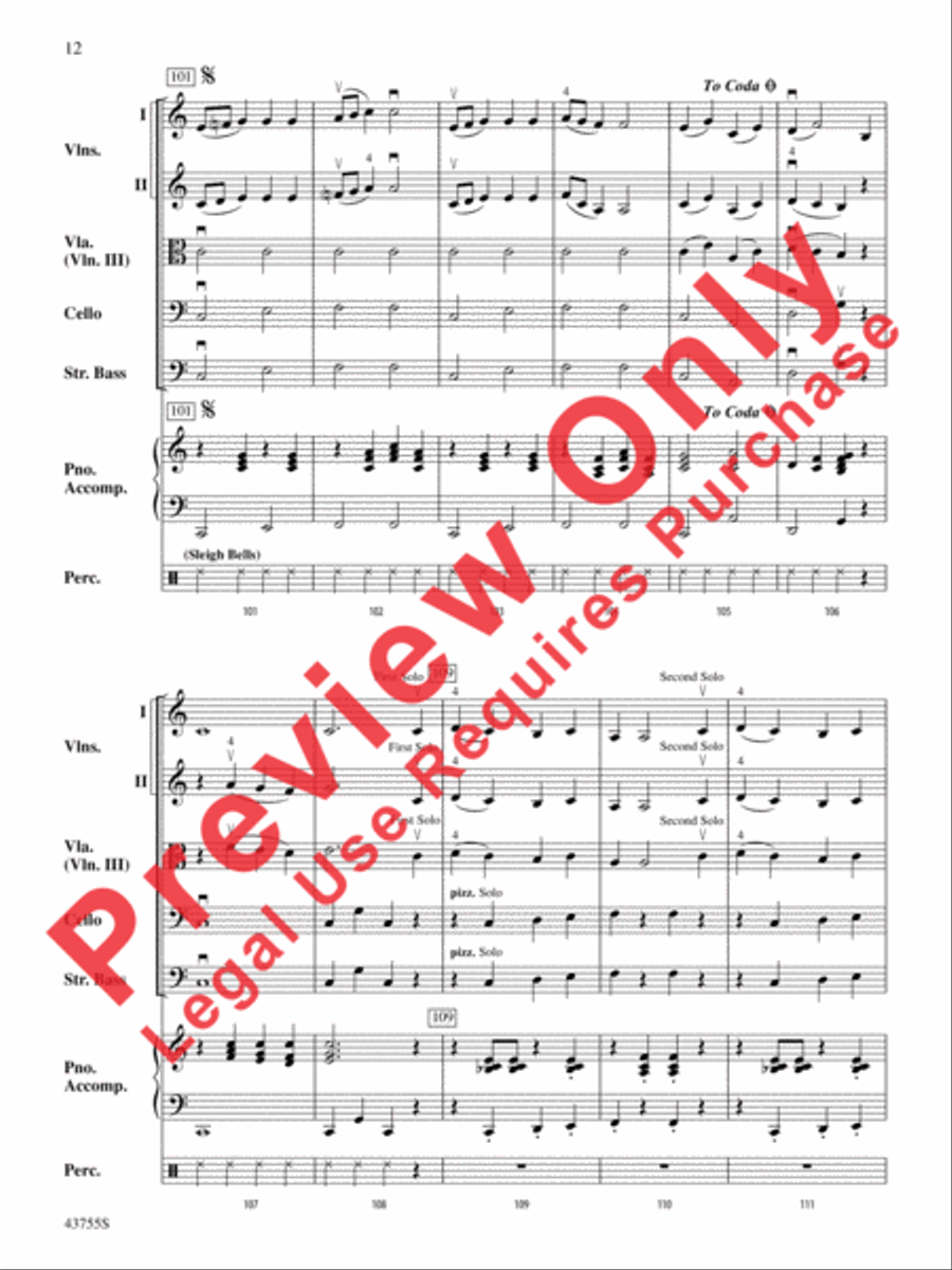 Holiday Short Cuts 1 Holiday Short Cuts 1 String Orchestra scores gallery preview page 13