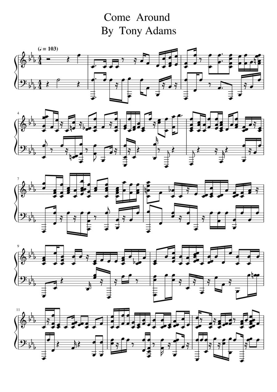 Come Around radiomix Voice scores gallery preview page 1