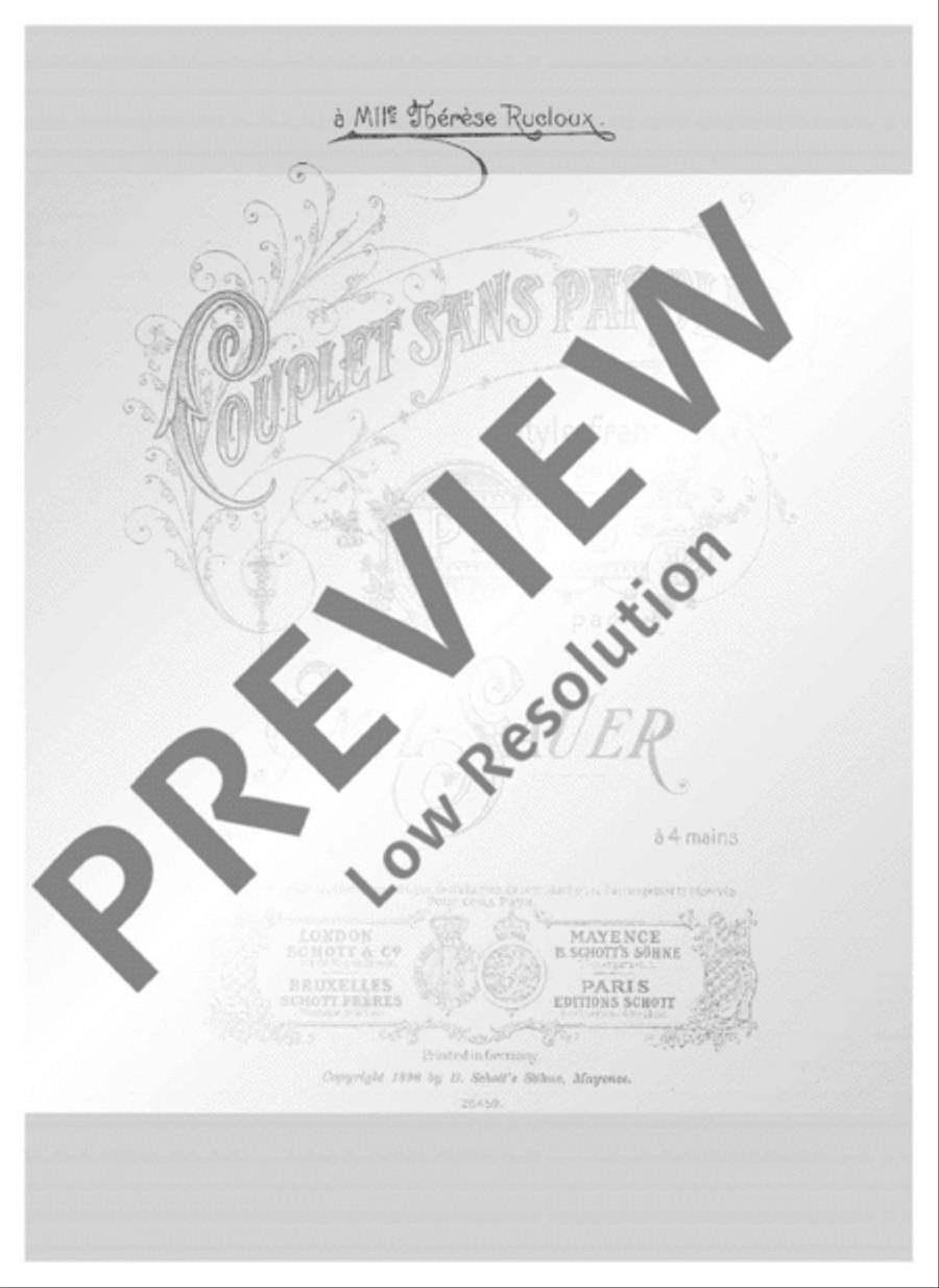 Couplet sans paroles Couplet sans paroles Piano Duet scores gallery preview page 2
