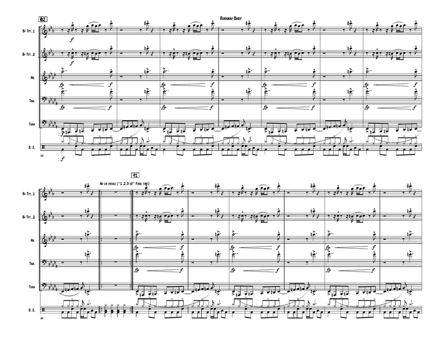 Runaway Baby Brass Quintet scores gallery preview page 6