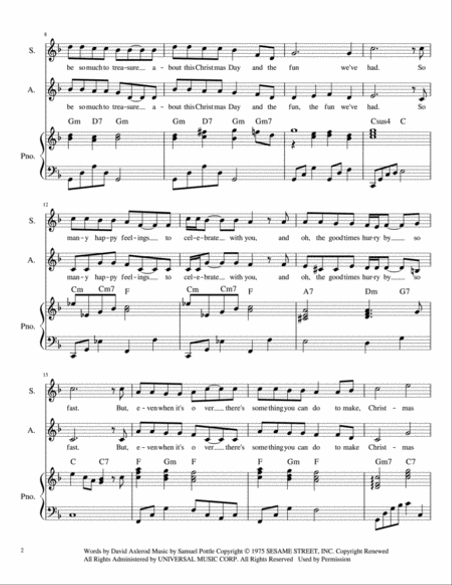 Keep Christmas With You (all Through The Year) Piano scores gallery preview page 3