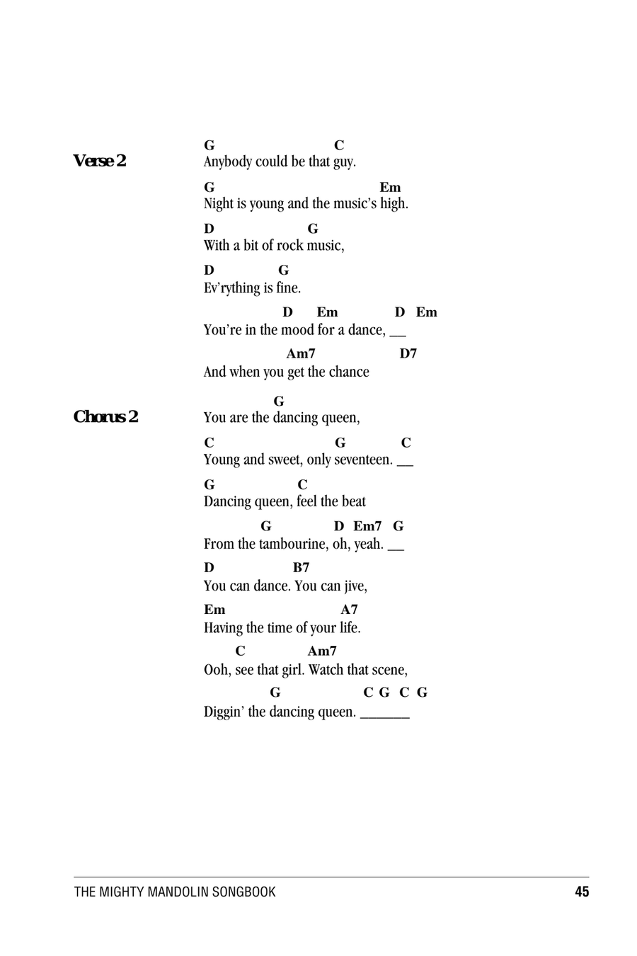 Dancing Queen Dancing Queen Mandolin scores gallery preview page 2