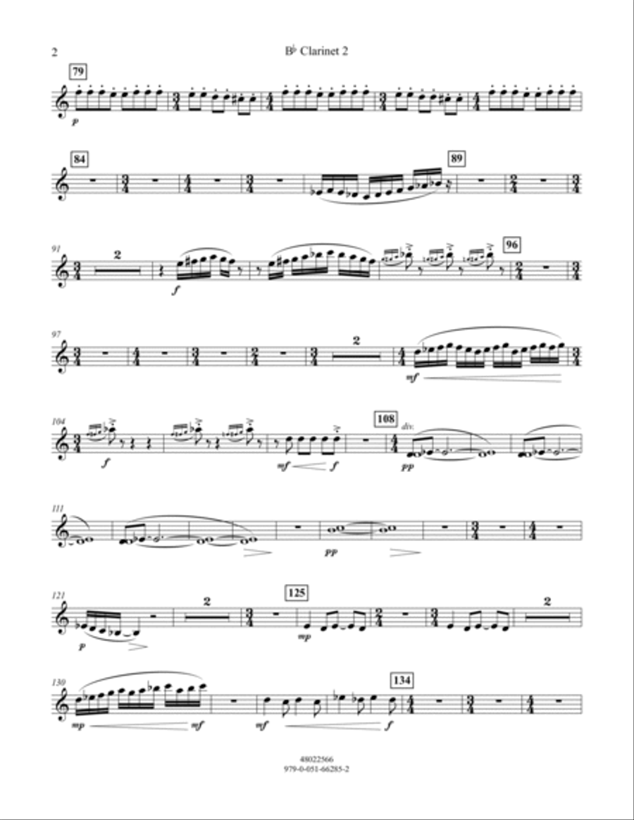 Awakening... - Bb Clarinet 2 Concert Band scores gallery preview page 2