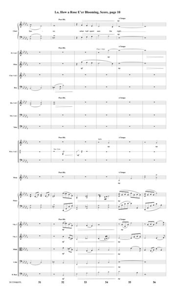 Lo, How a Rose E'er Blooming - Orchestral Score and Parts