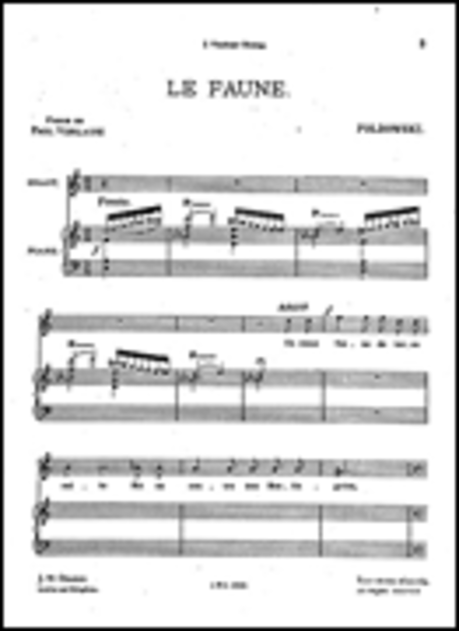 Poldowski: Le Faune for Voice with Piano acc.