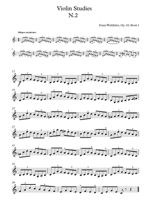 mp3 + pdf / F.Wohlfahrt, Etude N.2 +14 bowing variations, from 60 Etudes for Violin, Op.45, Book I,