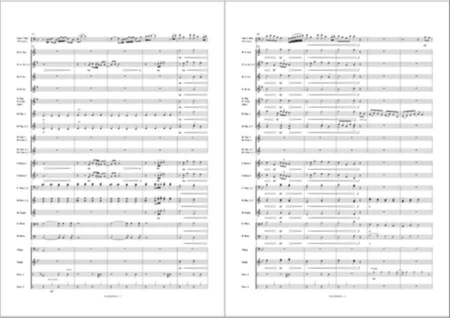 Facedown Fanfare Band scores gallery preview page 4