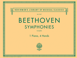 Book cover for Beethoven Symphonies: Complete for 1 Piano, 4 Hands