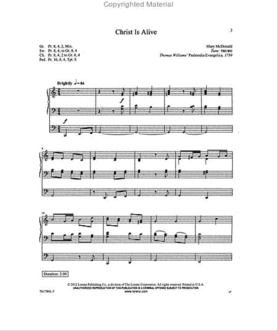 Sacrifice and Splendor Organ Solo scores gallery preview page 2