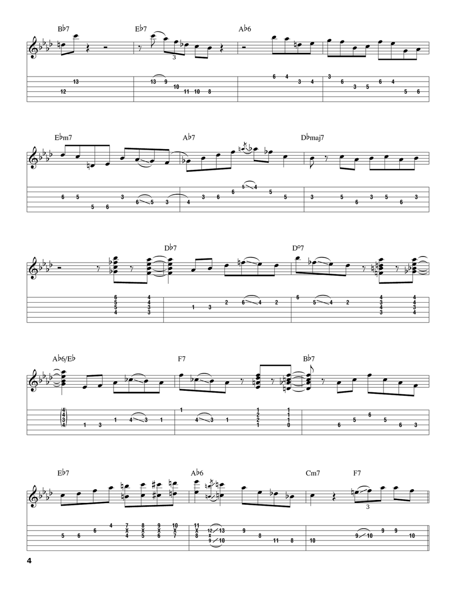 In A Mellow Tone In A Mellow Tone Electric Guitar scores gallery preview page 4