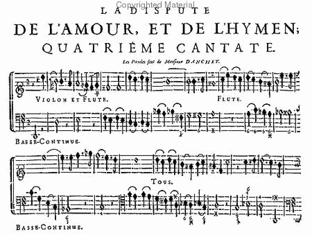 French cantatas mingled with symphonies and for various voices in duo. Book II - 1714