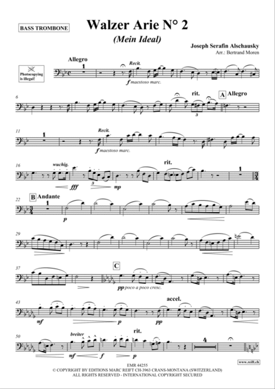 Walzer Arie No. 2 Walzer Arie No. 2 Trombone scores gallery preview page 2