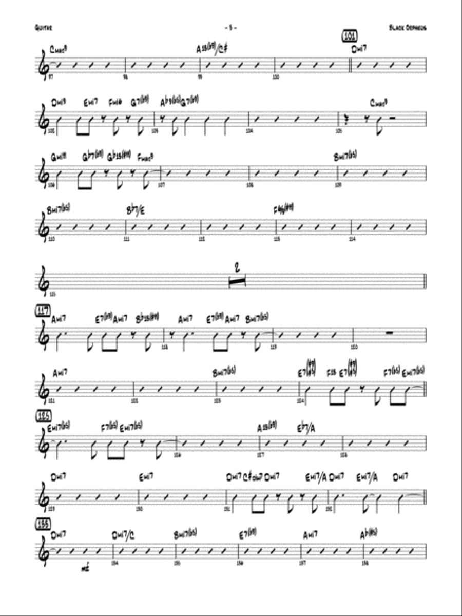 Black Orpheus: Guitar Jazz Ensemble scores gallery preview page 3