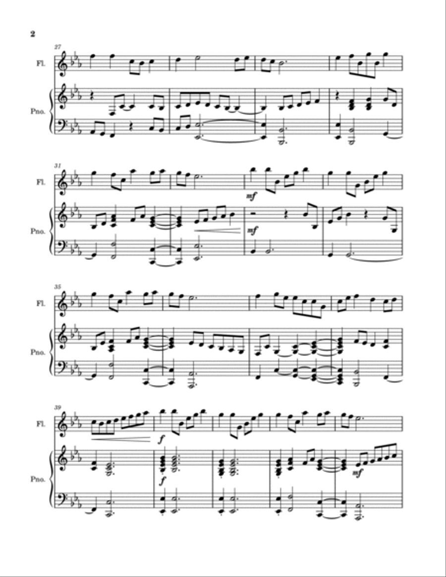 O Come, O Come Emmanuel Flute Solo scores gallery preview page 2