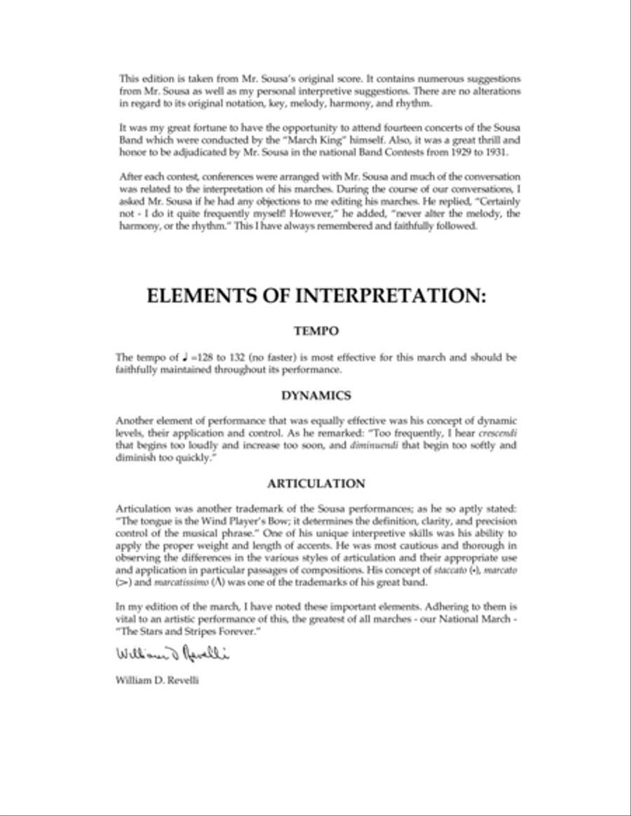 The Stars and Stripes Forever - Conductor Score (Full Score) Concert Band scores gallery preview page 2