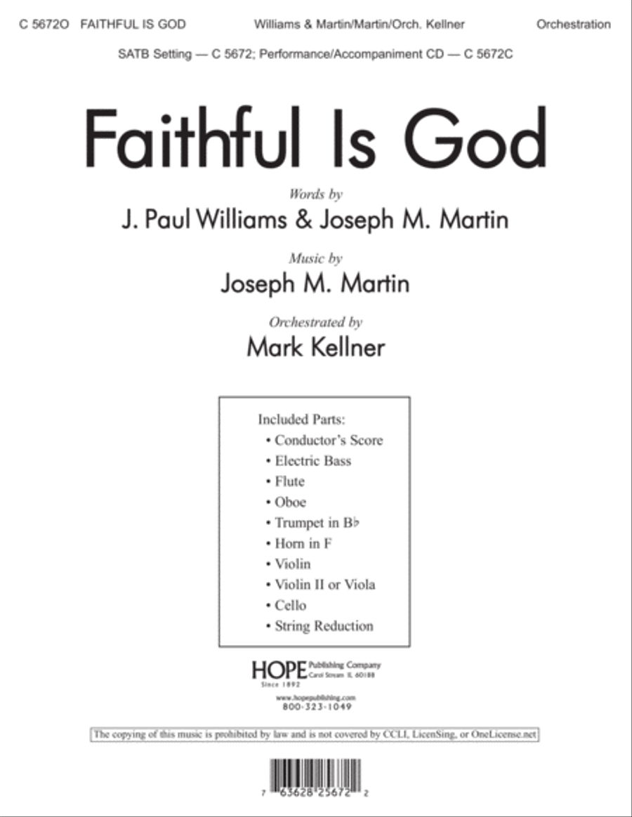 Faithful Is God Faithful Is God Orchestra scores gallery preview page 1