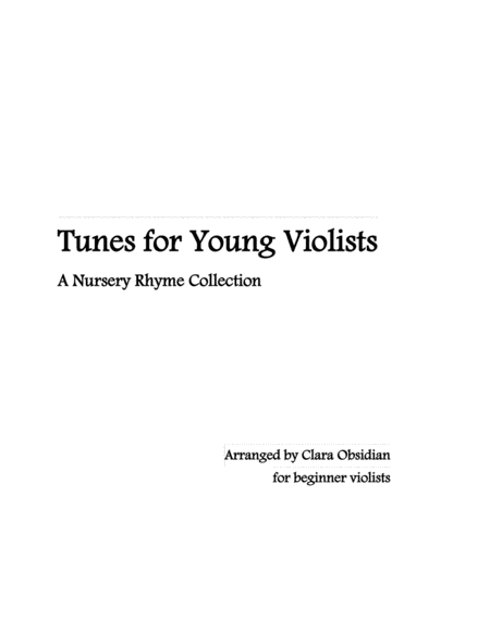 Tunes for Young Violists: A Nursery Rhymes Collection