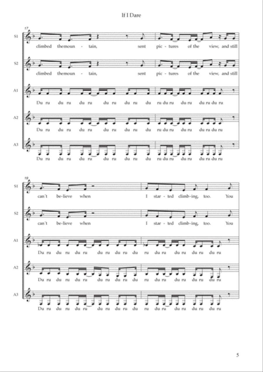 If I Dare Choir scores gallery preview page 5