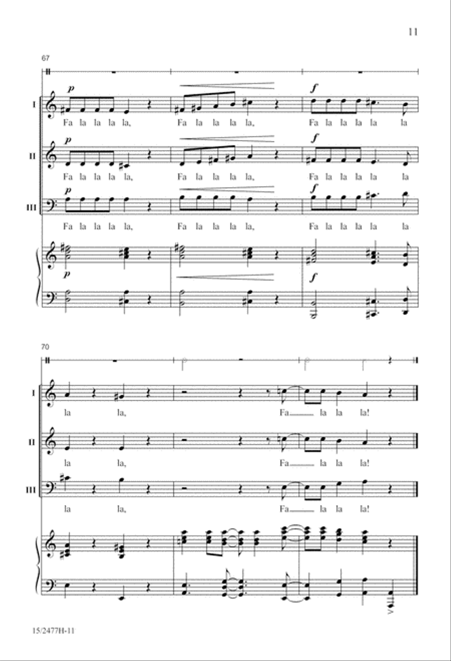 A Festive Fa La La A Festive Fa La La 3-Part scores gallery preview page 12