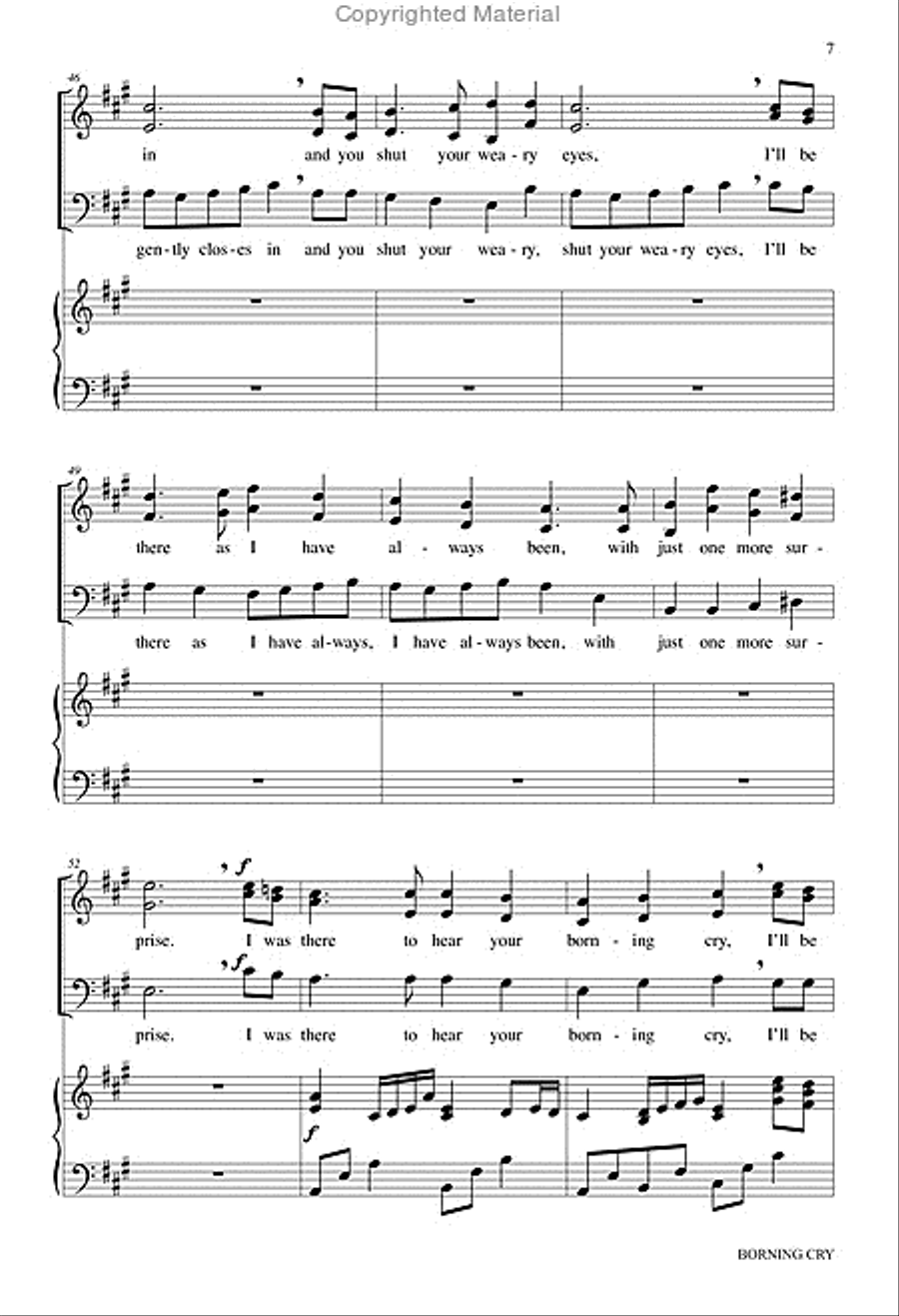 Borning Cry Borning Cry 3-Part scores gallery preview page 8