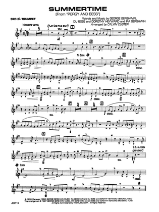 Summertime (from Porgy and Bess): 3rd B-flat Trumpet