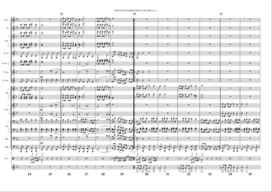 Dios está formando un pueblo Marching Band scores gallery preview page 5